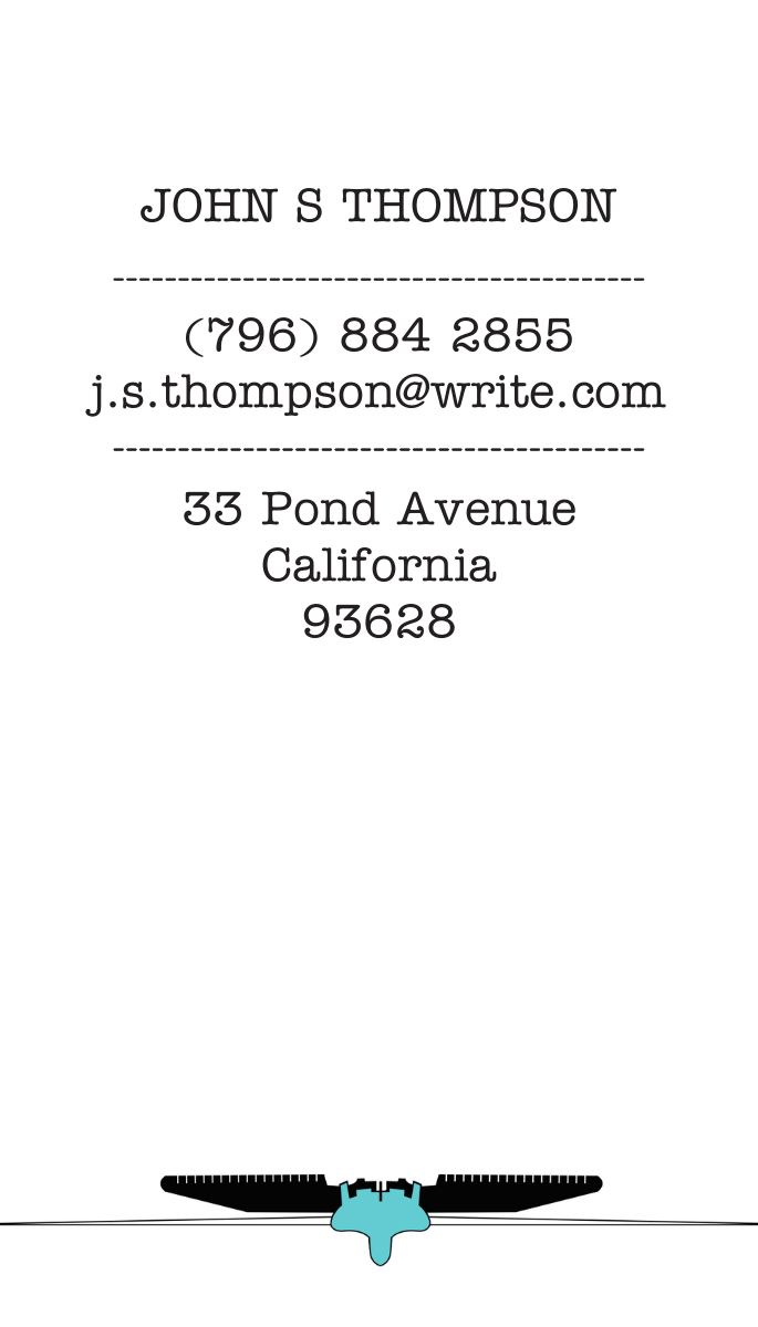 moo business cards american typewriter font