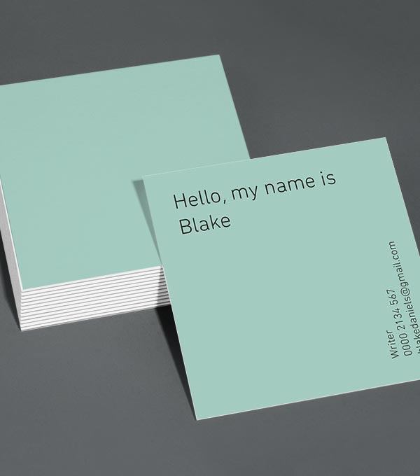 Browse Square Business Card Design Templates