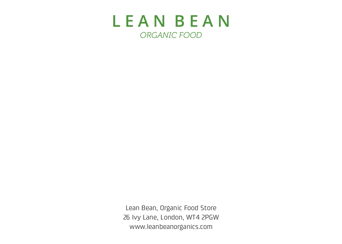 Modello per design per Cartolina Medie Lean Bean