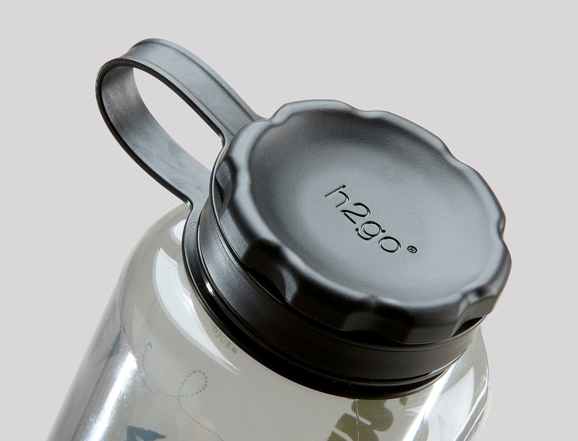 Close up of the lid of a water bottle